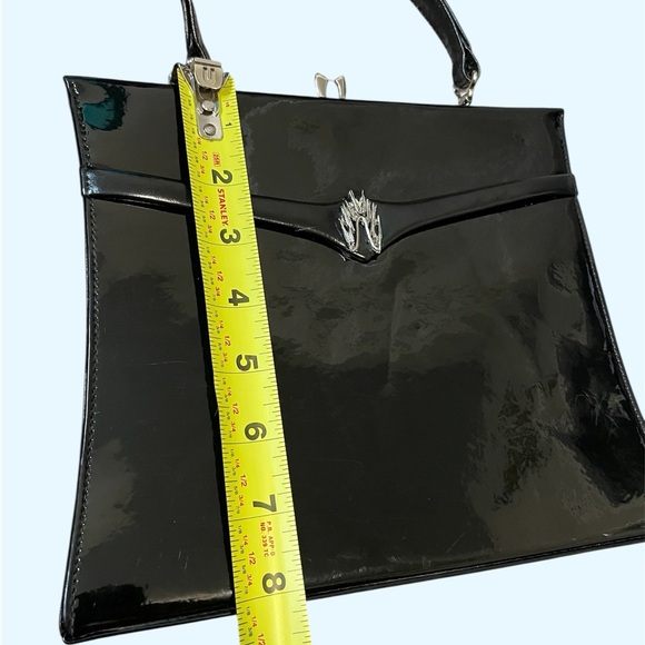 Vintage Exclusive Waldybag Patent Handbag w/ Coin Purse | Made in England - Picture 10 of 12